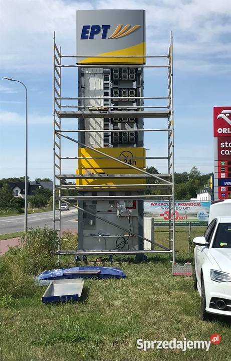 Pylon cenowy stacji paliw usługa modernizacji Warszawa