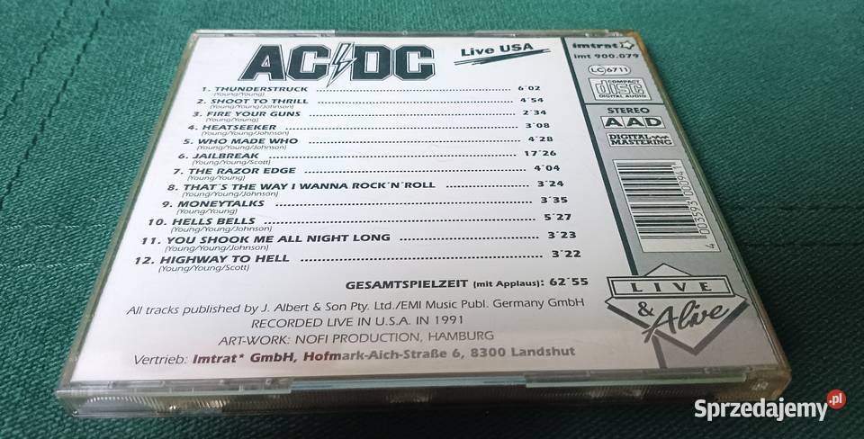 ACDC Live USA rarytas kolekcjonerów Koncerty w CD Zbylitowska Góra sprzedam