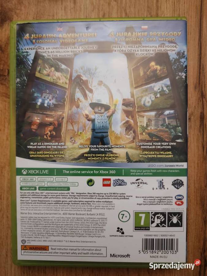 Gra Lego Jurassic World XBOX 360 Bełk sprzedam