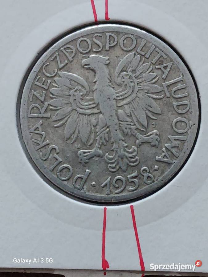 5 Złotych Rybak 1958 r Skrętka 4 Konin sprzedam