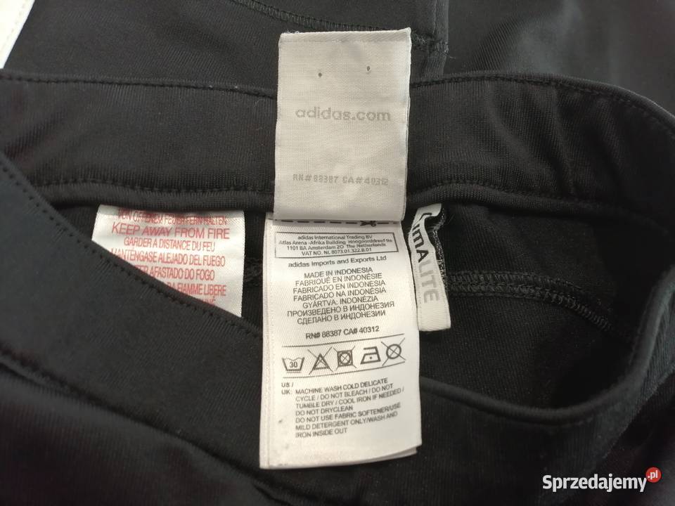 Spodnie dresowe czarne 116 Adidas climalite Spodnie Czeladź