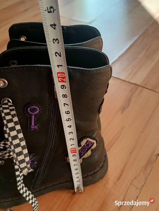 buty czarne wysokie 35 wys 21 używane Szczecin