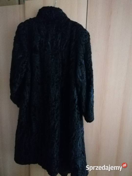Nowe futro karakułowe czarne długie modny fason Moda i Styl Częstochowa