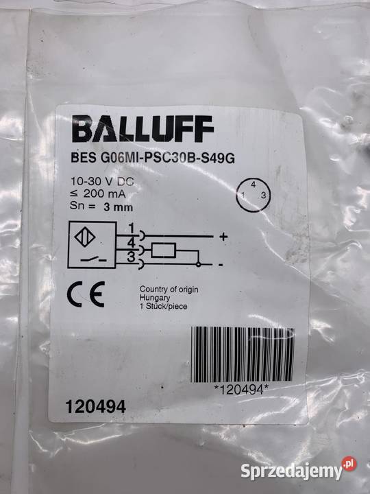 Balluff BES G06MIPSC30BS49G Czujnik indukcyjny mazowieckie Warszawa sprzedam