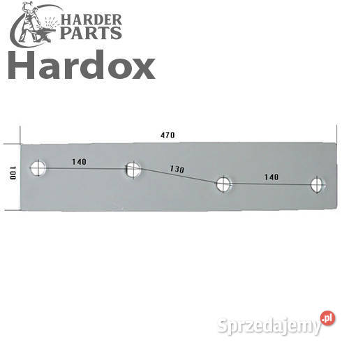 Płoza długa HARDOX 123161L części do pługa KRONE Suwałki