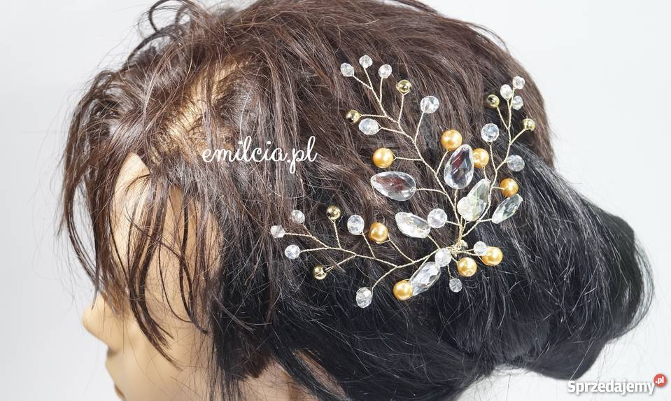 Kokówka Złota Ozdoba do włosów Ślub Bal Sesja I Zielona Góra sprzedam