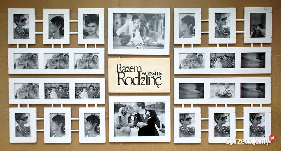 Galeria Ścienna drewniane ramki na zdjęcia