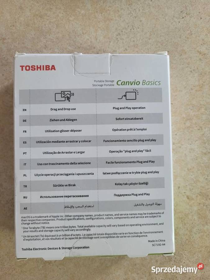 Zewnętrzny dysk twardy Toshiba Canvio Basics 2TB Żyrardów