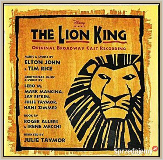 Various The Lion King Original Broadway Cast 1 płyta małopolskie Krynica-Zdrój