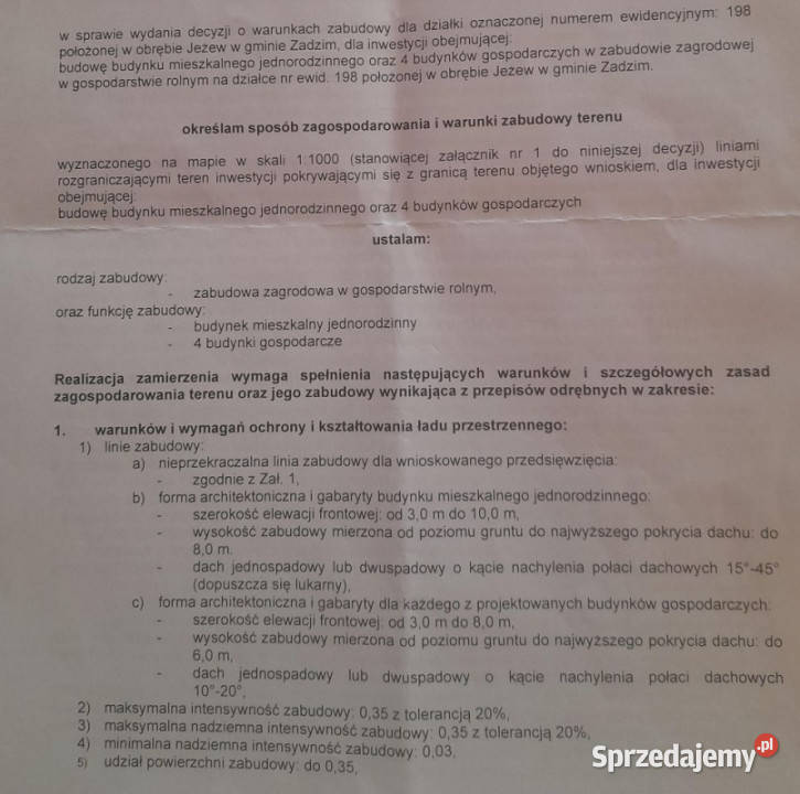 Gwarancja budowy bonus Działka budowlana prąd Sprzedaż łódzkie Jeżew