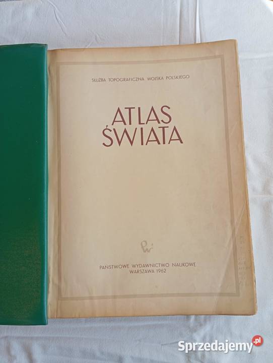 ATLAS ŚWIATA 1962 PWN duży Antyki, Sztuka, Kolekcje Niemodlin