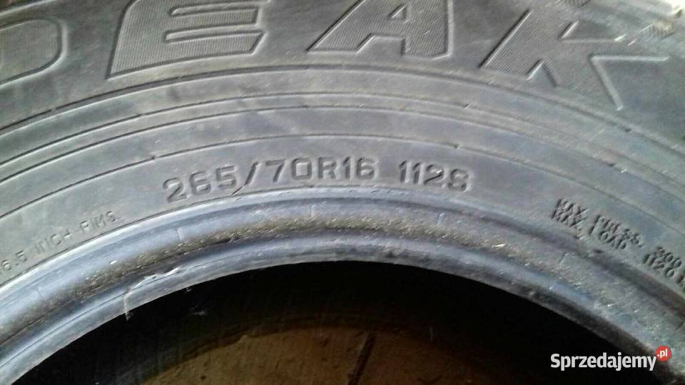 Opony 26570 16cal komplet 4 sztuki 265 Nowy Targ