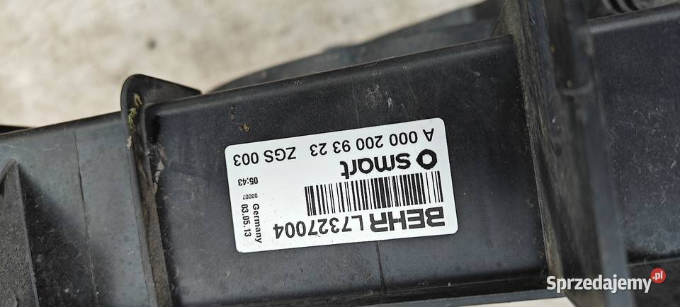 Wentylator chłodnicy Smart Fortwo II W451 osobowe Siechnice sprzedam