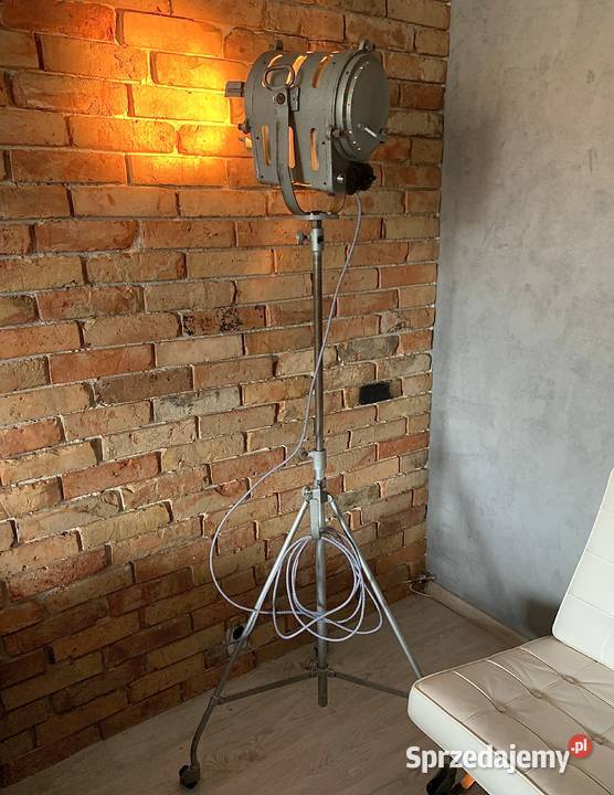 Lampa podłogowa teatralno filmowa PRL Vintage