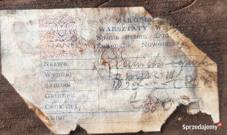 Stolik kawowy warsztaty zakopiańskie sygnowany Orneta