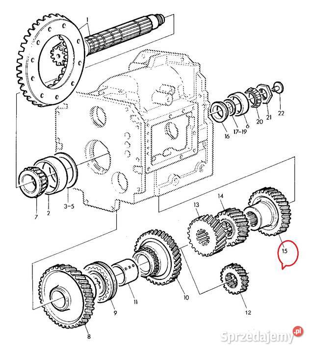 Koło zębate skrzyni biegów R119199 John Deere Pozostałe Wilkowo