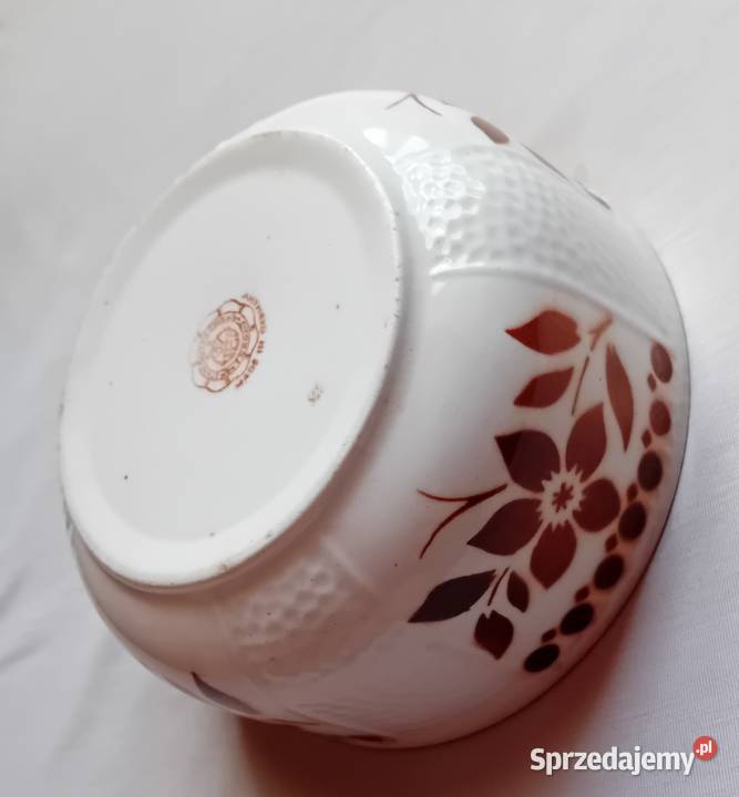 Miska salaterka art deco Spritzdekor VEB Koźminek