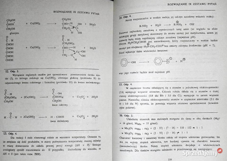 Chemia Testy z rozwiązaniami J Lubczak J Smela Chełm