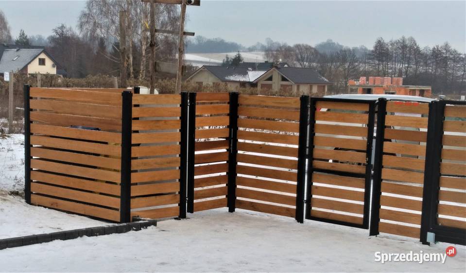 Drewniane ogrodzenia panelowe przesuwna Ogrodzenia i bramy Trzebnica