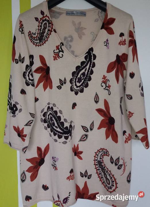 XL48 Bawełniany lekki sweterek bluzka ashley kolorowy Gliwice