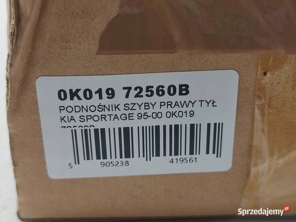 PODNOŚNIK SZYBY PRAWY TYŁ KIA SPORTAGE 19942001