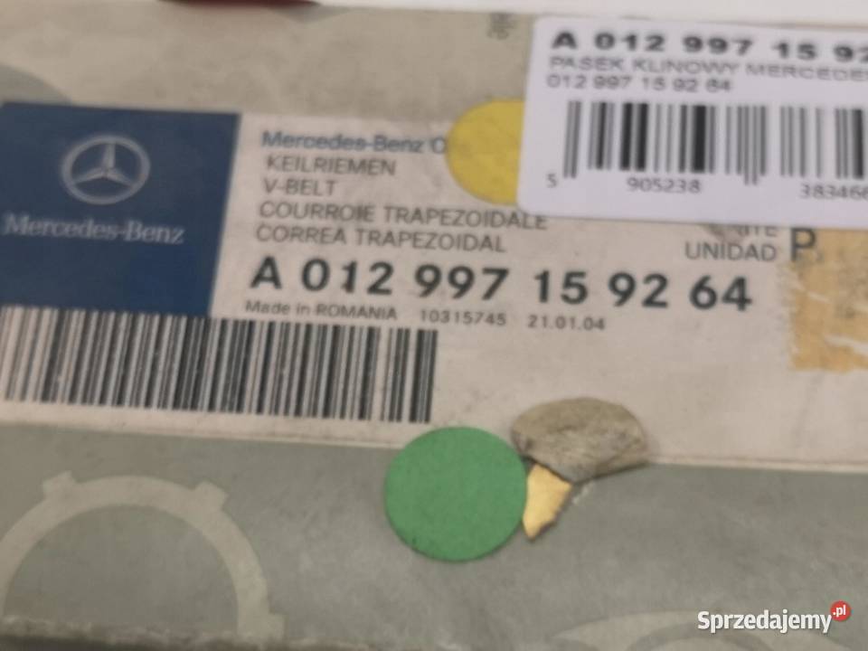 PASEK KLINOWY MERCEDES MKLASA ML 230 9805 NOWY