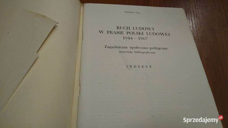 Ruch ludowy w prasie Polski Ludowej 19441967 Rok wydania 1970 Gdańsk