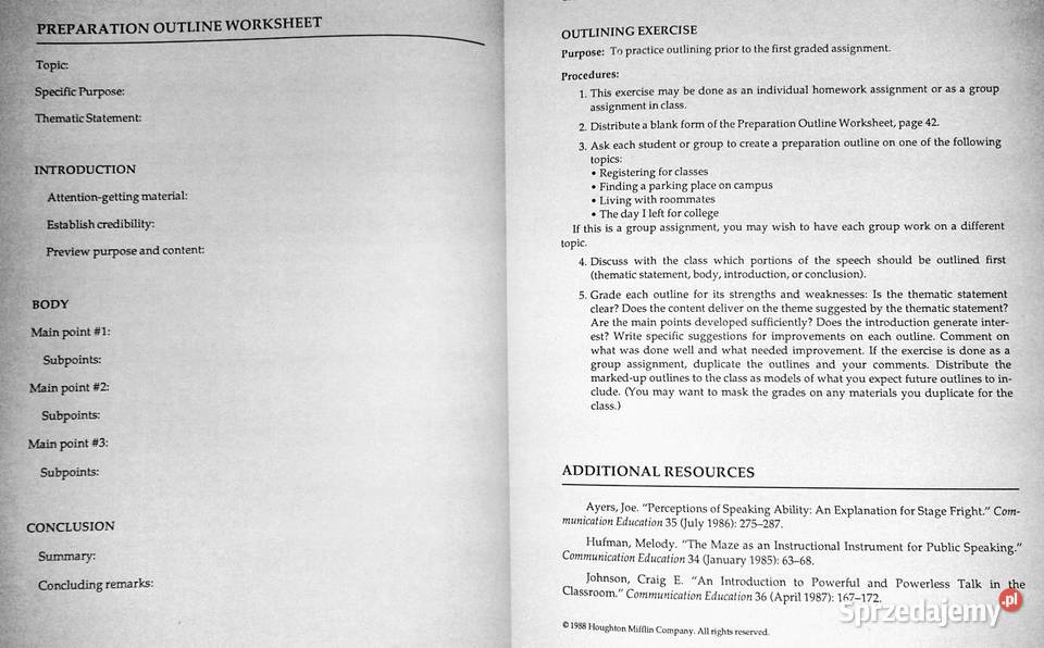 Public Speaking Instructors Resource Guide Chełm