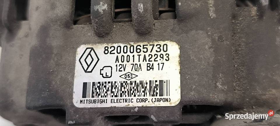 ALTERNATOR RENAULT CLIO II 8200065730 osobowe Lipno sprzedam