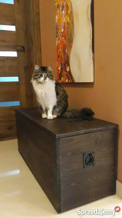 Rustykalna kolonialna skrzynia ogniem malowana Krasów