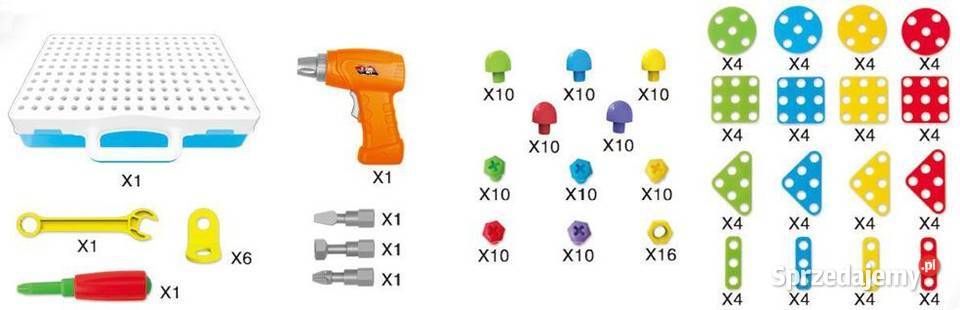 Puzzle konstrukcyjne w walizce z narzędziami 193 Poznań