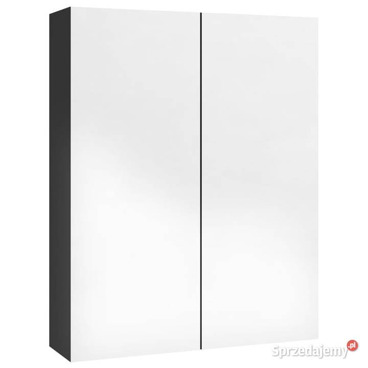 Szafka łazienkowa z lustrem 60x15x75 MDF czerń z Warszawa