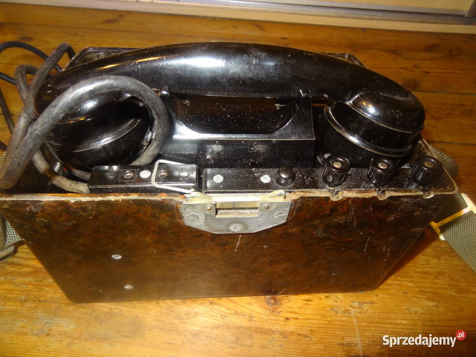 Stary Telefon wojskowy polowy MB66 LWP Zabytek