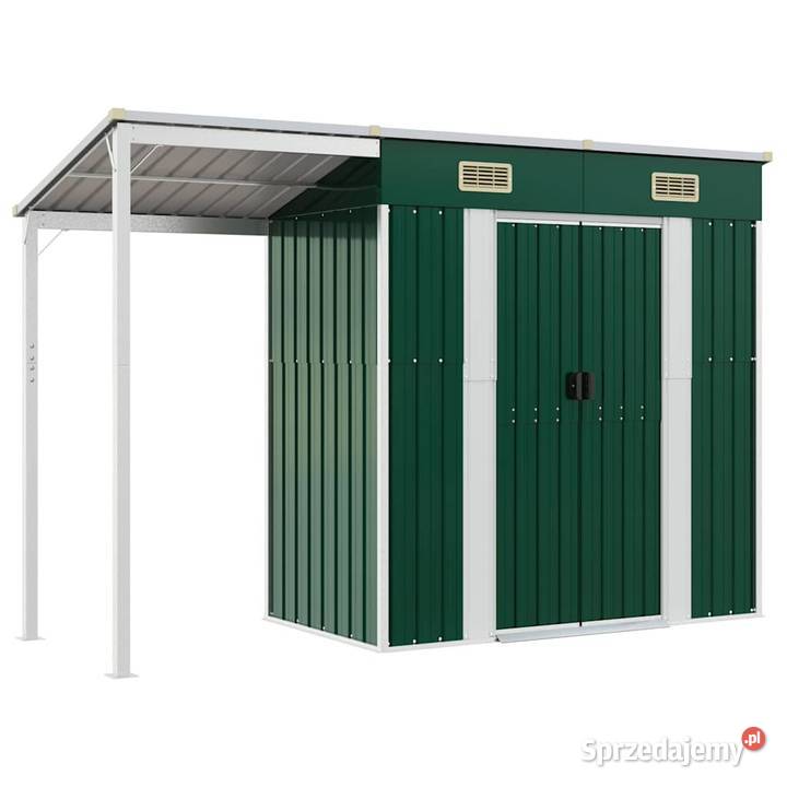 Szopa z wiatą zielona 277x107x181 stal364524 Warszawa