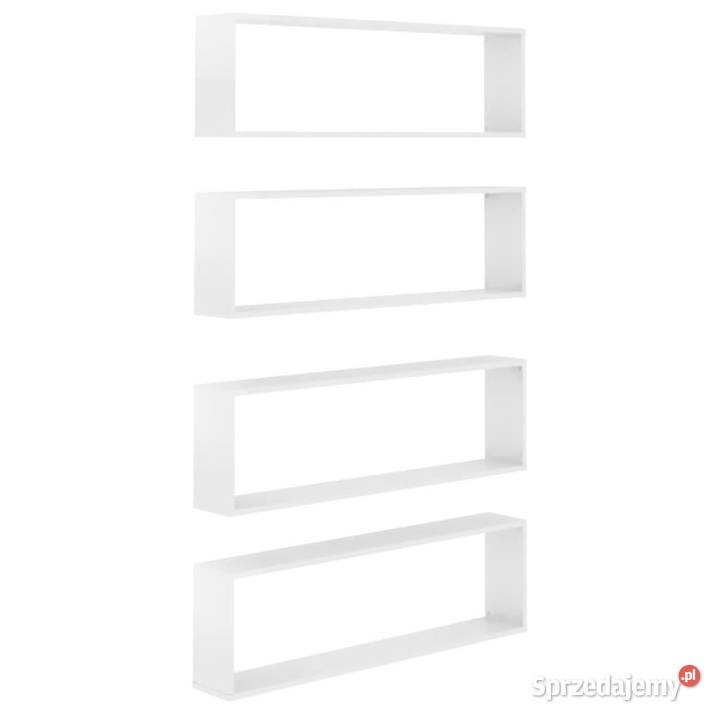 Półki ścienne kostki 4 białe z połyskiem Półki sprzedam