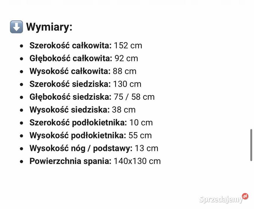 Kanapa z funkcja spania sprzedam
