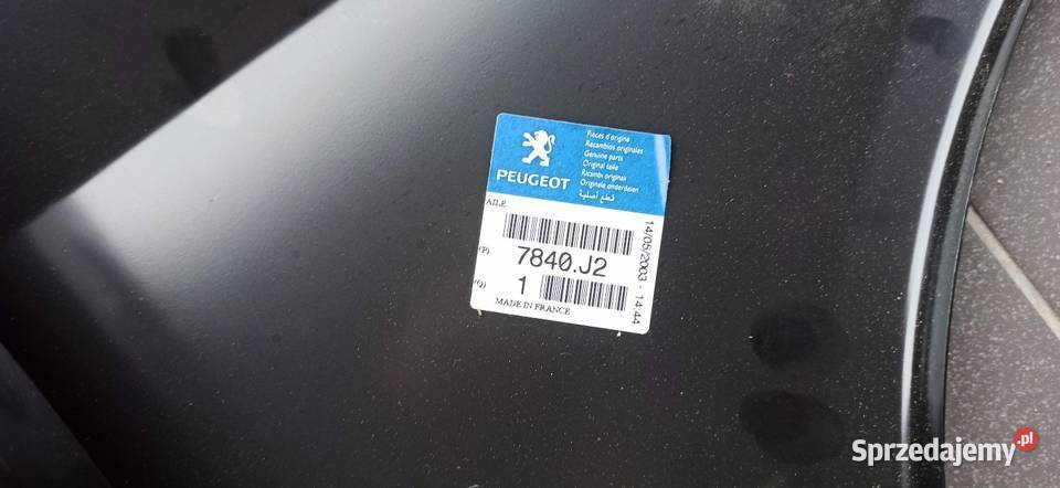 Błotnik LP Peugeot 306 nowy oryginalny Gostynin