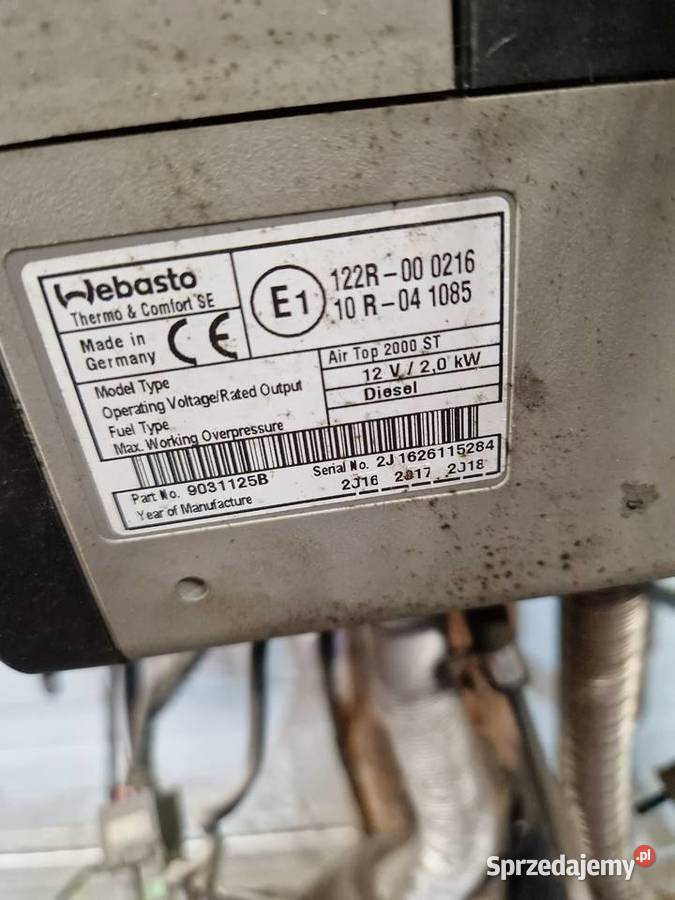 Webasto Air Top 2000 STC Kompletne zestaw sprzedam