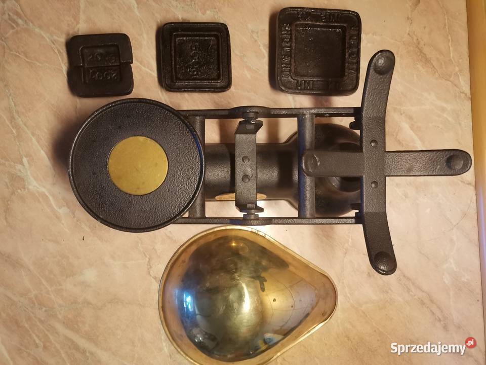 Stara Angielska waga szalkowa w stylu Art Deco Dom i Ogród Kraków