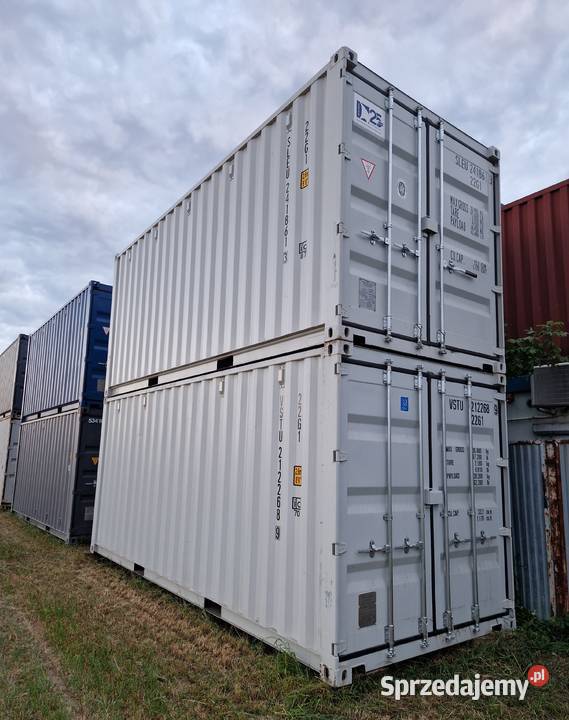 Kontener Morski 20 DW OW kolor szary Ral7035 Magazynowanie Somianka-Parcele