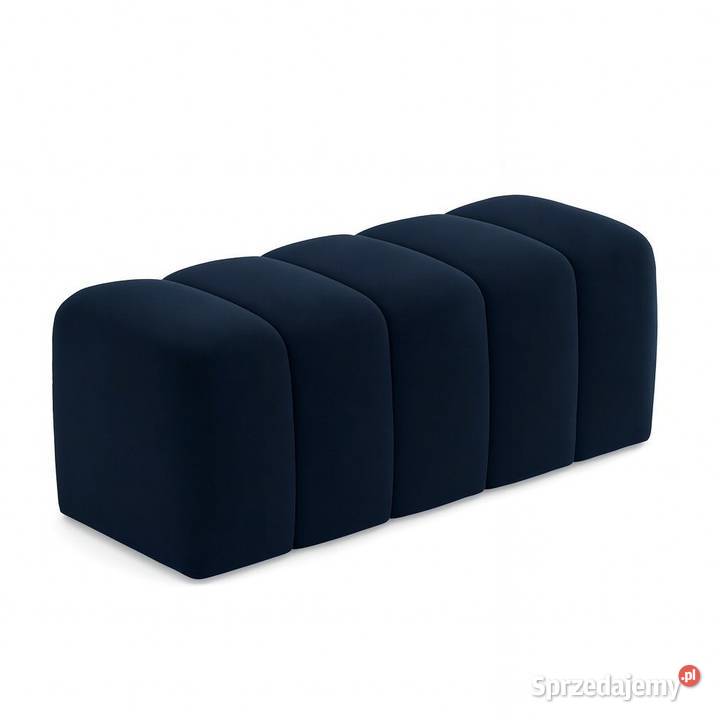 Pufa Tapicerowane Bubble Premium Granatowa Edite Pufy i podnóżki Warszawa