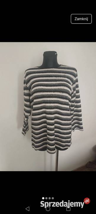 Bluzka damska paski czarno białe jesień Krosno