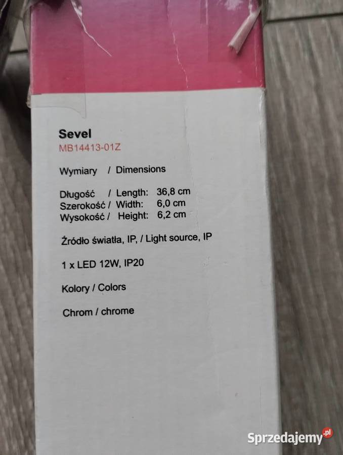 kinkiet chrom italux nowy