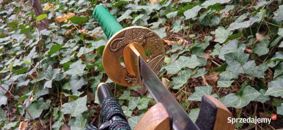 Katan Ostry miecz shinken ze stali 1060 wymiar Zieleniec