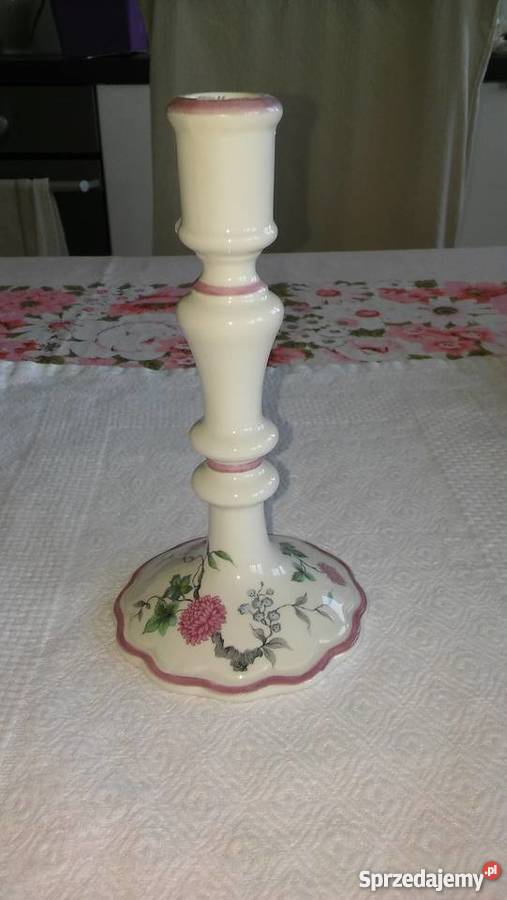 piękny porcelanowy świecznik angielska Gdańsk