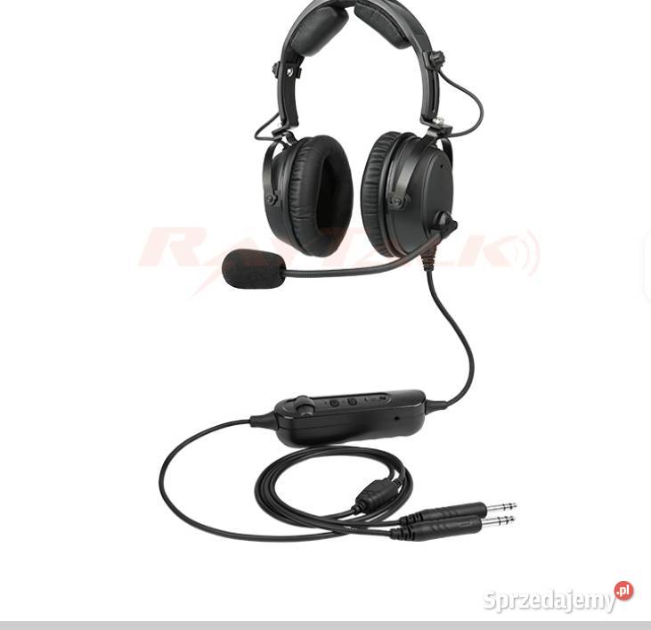 Słuchawaki Pilota Black Dual Plug Aviation do Janów Lubelski