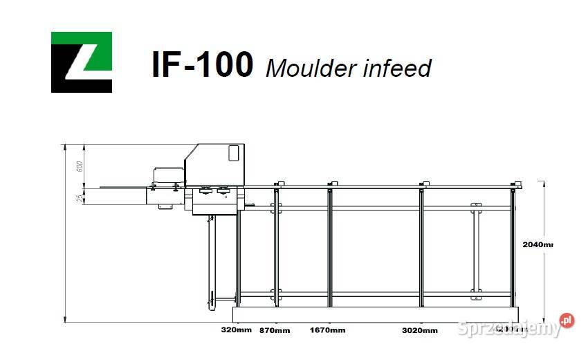 Podajnik materiału do strugarki czterostronnej Juszczyn