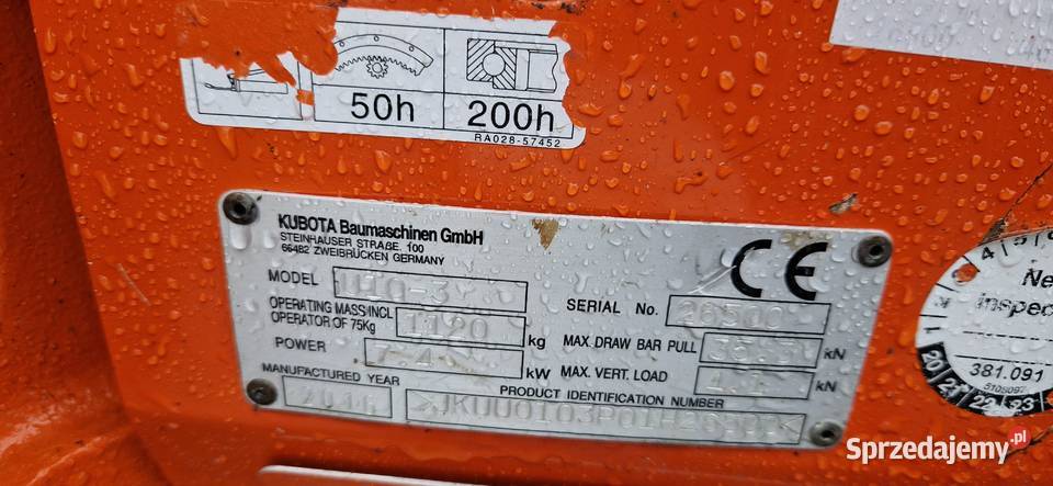 Kubota 103u minikoparka mikrokoparka nie Namysłów sprzedam