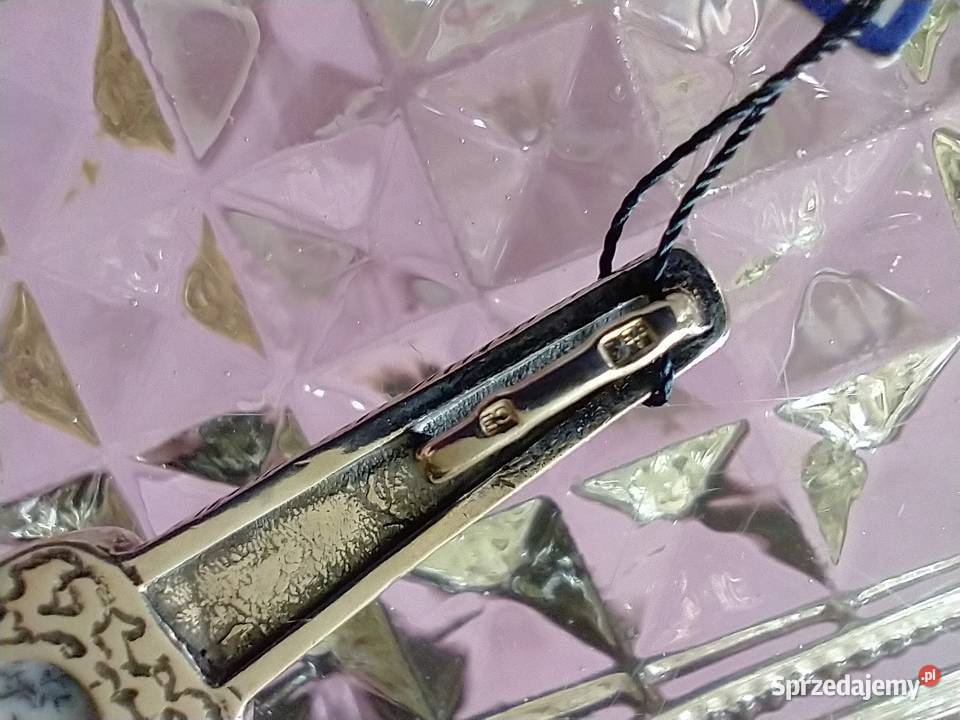 Wisior srebro 925 naturalny kamień jaspis łódzkie Łódź