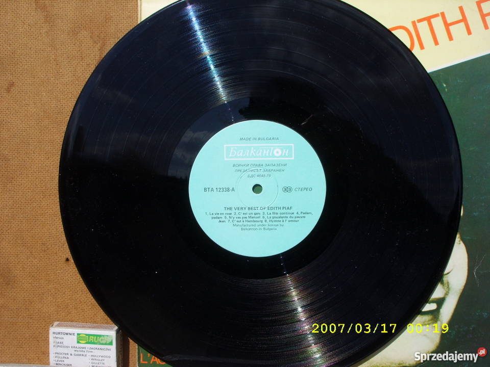 Pop LP EDITH PIAF16 FABULOUS TRACKS Wołów